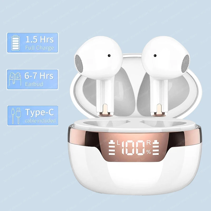 Type C Wired Earphones With Mic - J97 TWS Bluetooth Earphone True Wireless