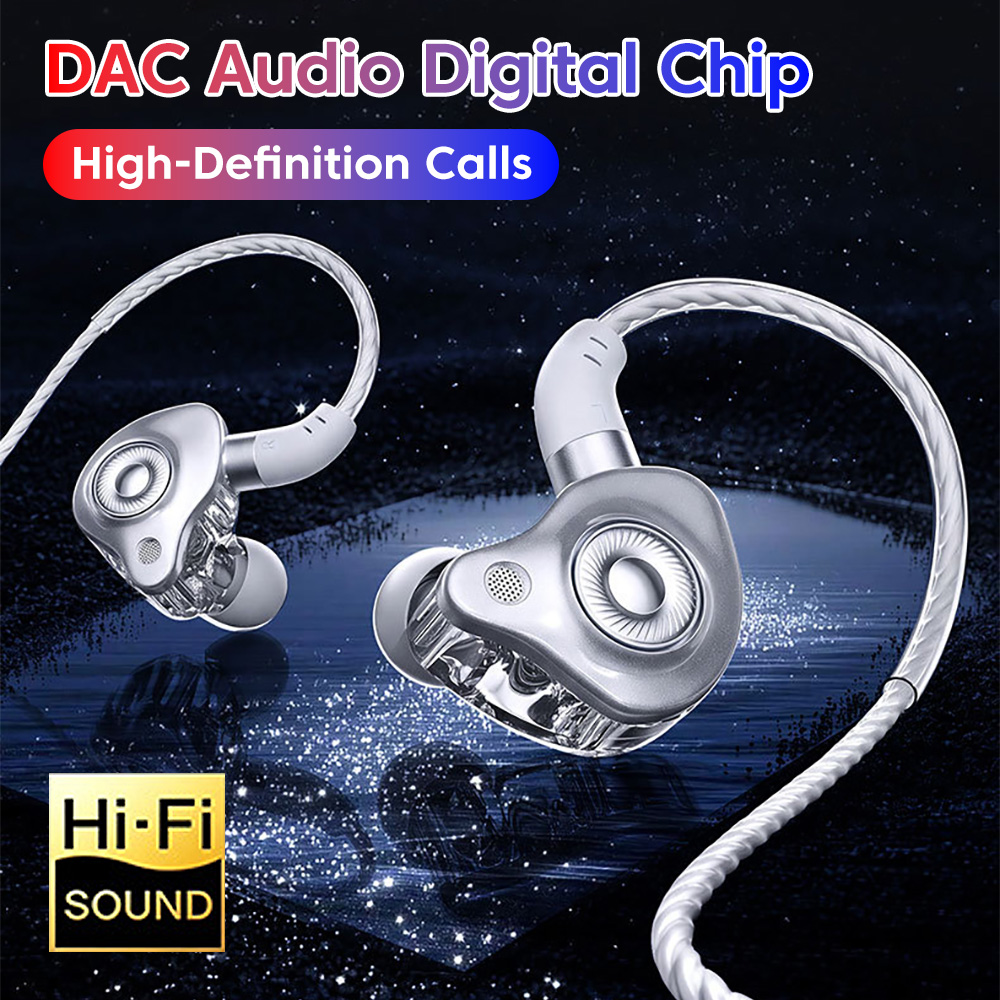 Type C Wired Earphones With Mic - Type C/3.5MM Wired Headset Music Earbuds