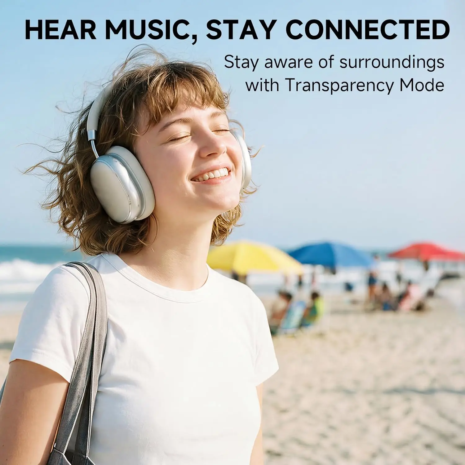 Hybrid Adaptive Noise Cancelli - Anc Wireless Over Ear Headphones ulasan dan harga