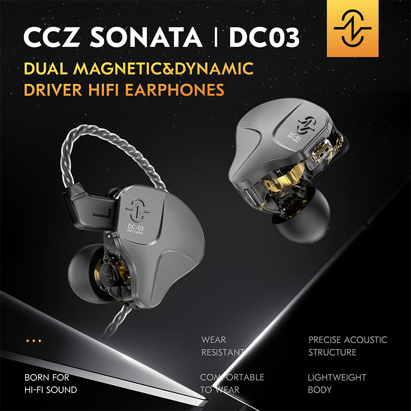 CCZ DC03 IEM Wired Earbuds 10m - In Ear Monitors For Singers ulasan dan harga