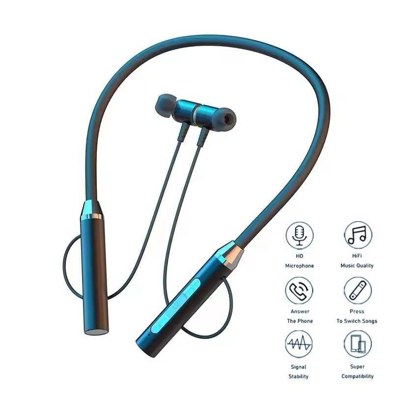 Wireless Bluetooth Earphones N - Magnetic Neckband Sports Earphones ulasan dan harga