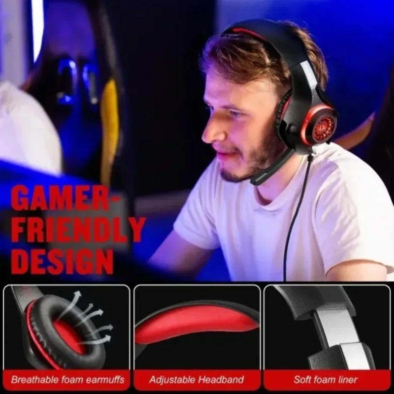 Wired Gaming Headset Over Ear  - Gaming Headset With Mic Rgb ulasan dan harga