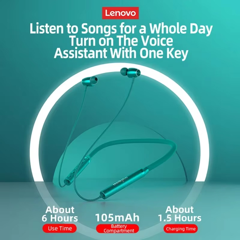 New Lenovo HE05X HE05 Pro Neck - Magnetic Neckband Sports Earphones ulasan dan harga