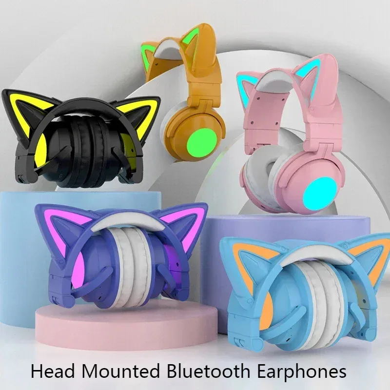 ZW068 LED Light Cat Ears Heads - Cat Ear Bluetooth Headset Led ulasan dan harga