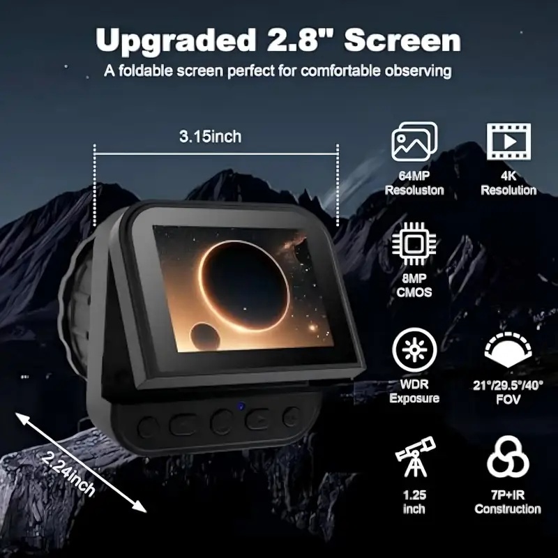 64MP 2.8‘’ Screen 4K Electroni - Cameras ulasan dan harga