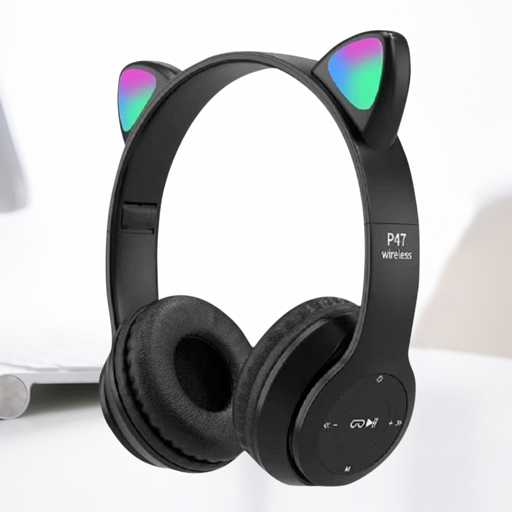 Flash Light Cute Cat Ears Wire - Cat Ear Bluetooth Headset Led ulasan dan harga