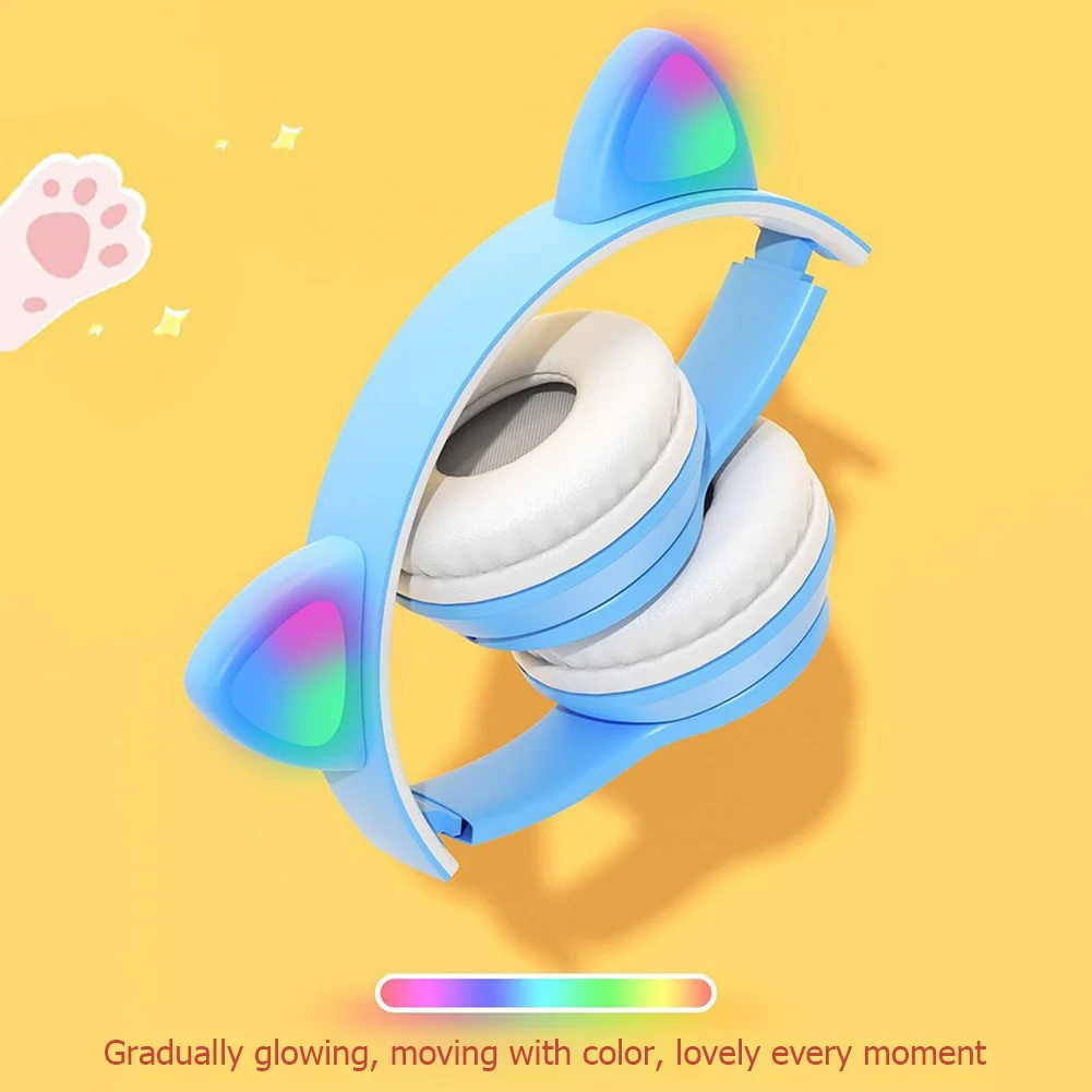 Flashing LED Cute Cat Ears Hea - Cat Ear Bluetooth Headset Led ulasan dan harga