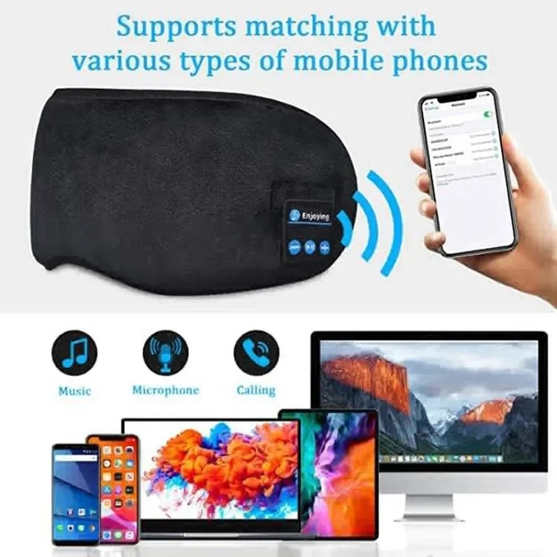 3D Eye Mask Bluetooth Headphon - Sleep Mask Headphones Bluetooth ulasan dan harga