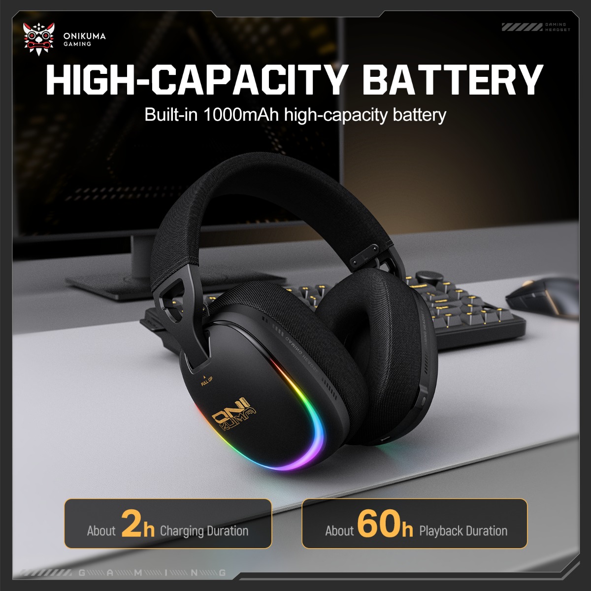ONIKUMA GT805 Gaming Headset W - Gaming Headset With Mic Rgb ulasan dan harga
