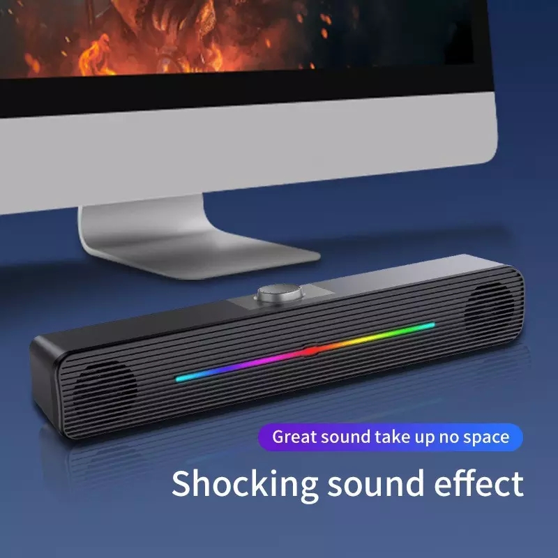 E-1407 Wholesale RGB Lights Wi - Rgb Computer Soundbar For Pc ulasan dan harga