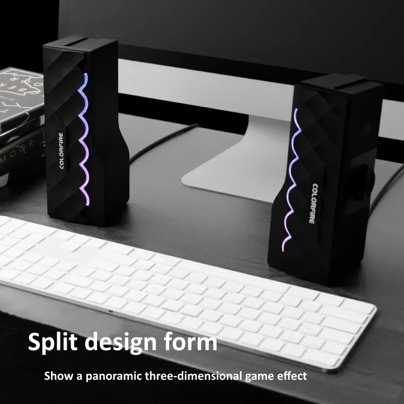 HIFI Sound Quality Wired Compu - Rgb Computer Soundbar For Pc ulasan dan harga