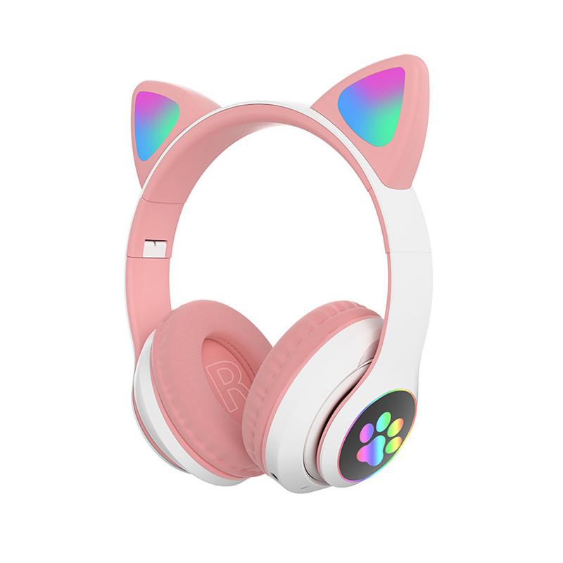 Cute Cat Ears Headphones Bluet - Cat Ear Bluetooth Headset Led ulasan dan harga