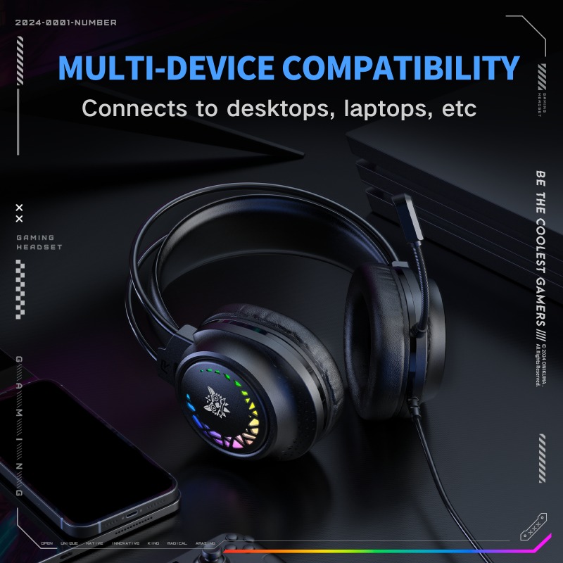 ONIKUMA X92 Wired Gaming Heads - Gaming Headset With Mic Rgb ulasan dan harga