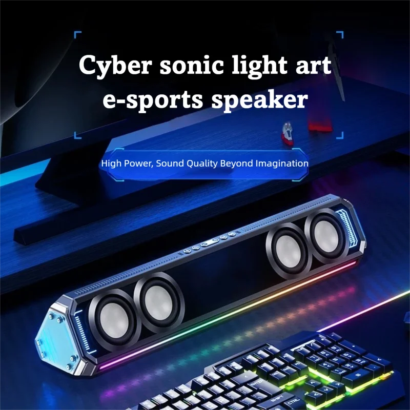 Gaming Soundbar with RGB Light - Rgb Computer Soundbar For Pc ulasan dan harga
