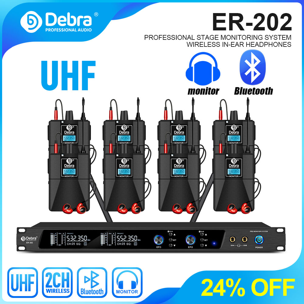 Debra UHF IEM ER-202 Wireless  - In Ear Monitors For Singers ulasan dan harga
