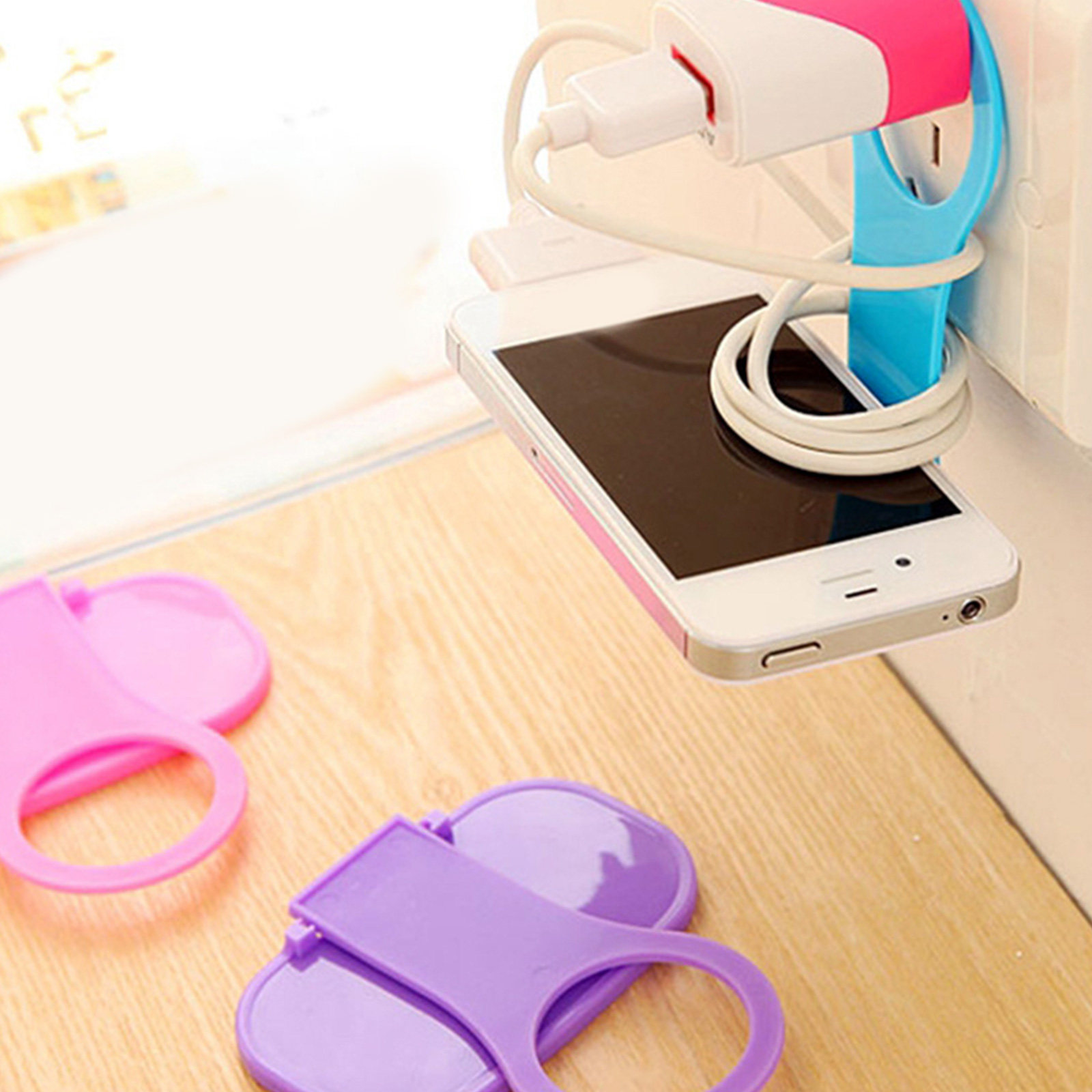 8Pcs Folding Wall Phone Hook L - Tablets ulasan dan harga