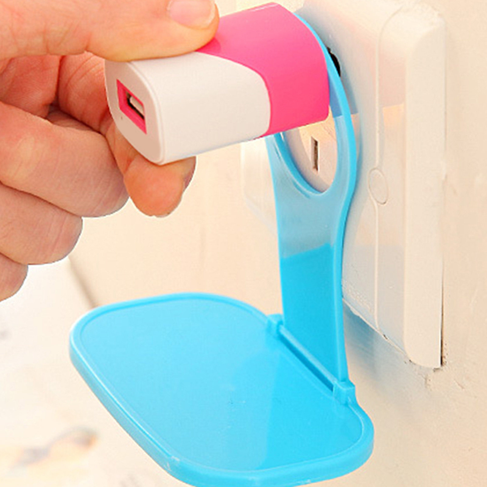 8Pcs Folding Wall Phone Hook L - Tablets ulasan dan harga