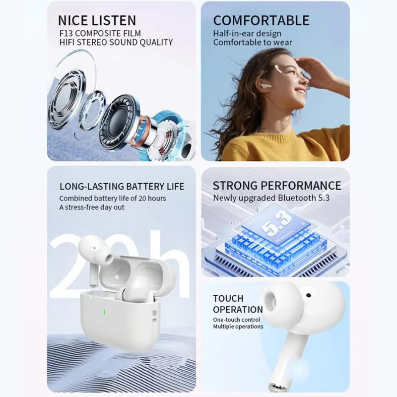 A5 TWS Bluetooth Earphones Hif - Tws Earbuds Bluetooth 5.3 ulasan dan harga