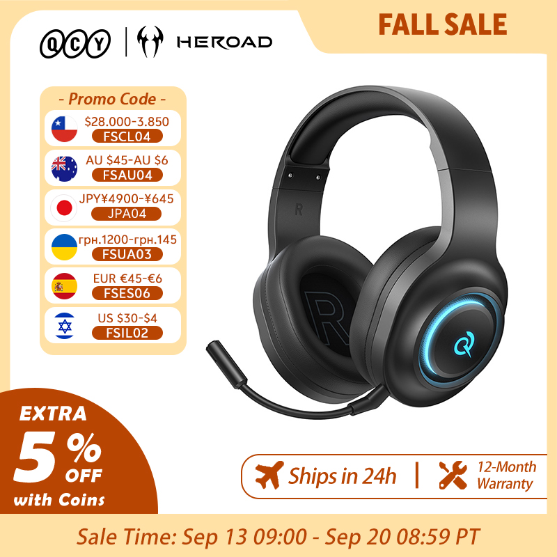 QCY Heroad V200 Gaming Headset - Gaming Headset With Mic Rgb ulasan dan harga