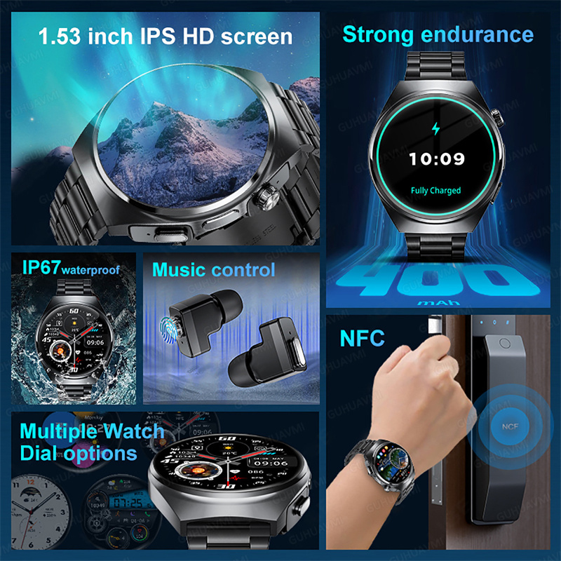 For Man Women New 2 in 1 Smart - Tws Earbuds Bluetooth 5.3 ulasan dan harga