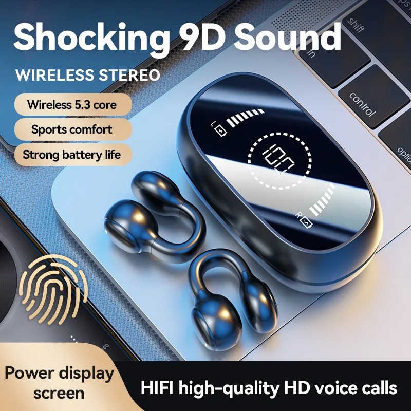 Wireless TWS Bone Conduction B - Tws Earbuds Bluetooth 5.3 ulasan dan harga