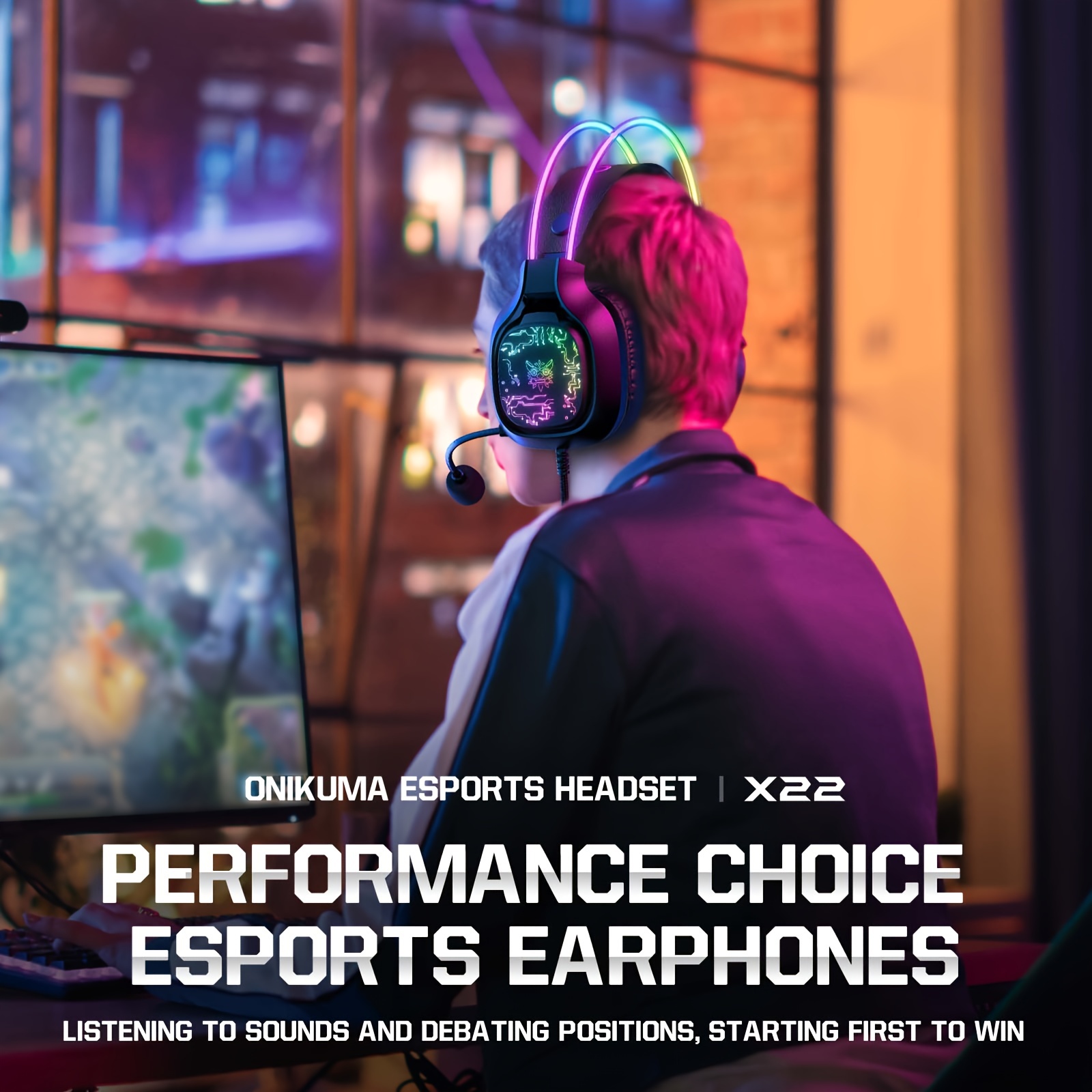 ONIKUMA X22 Wired Gaming Heads - Gaming Headset With Mic Rgb ulasan dan harga
