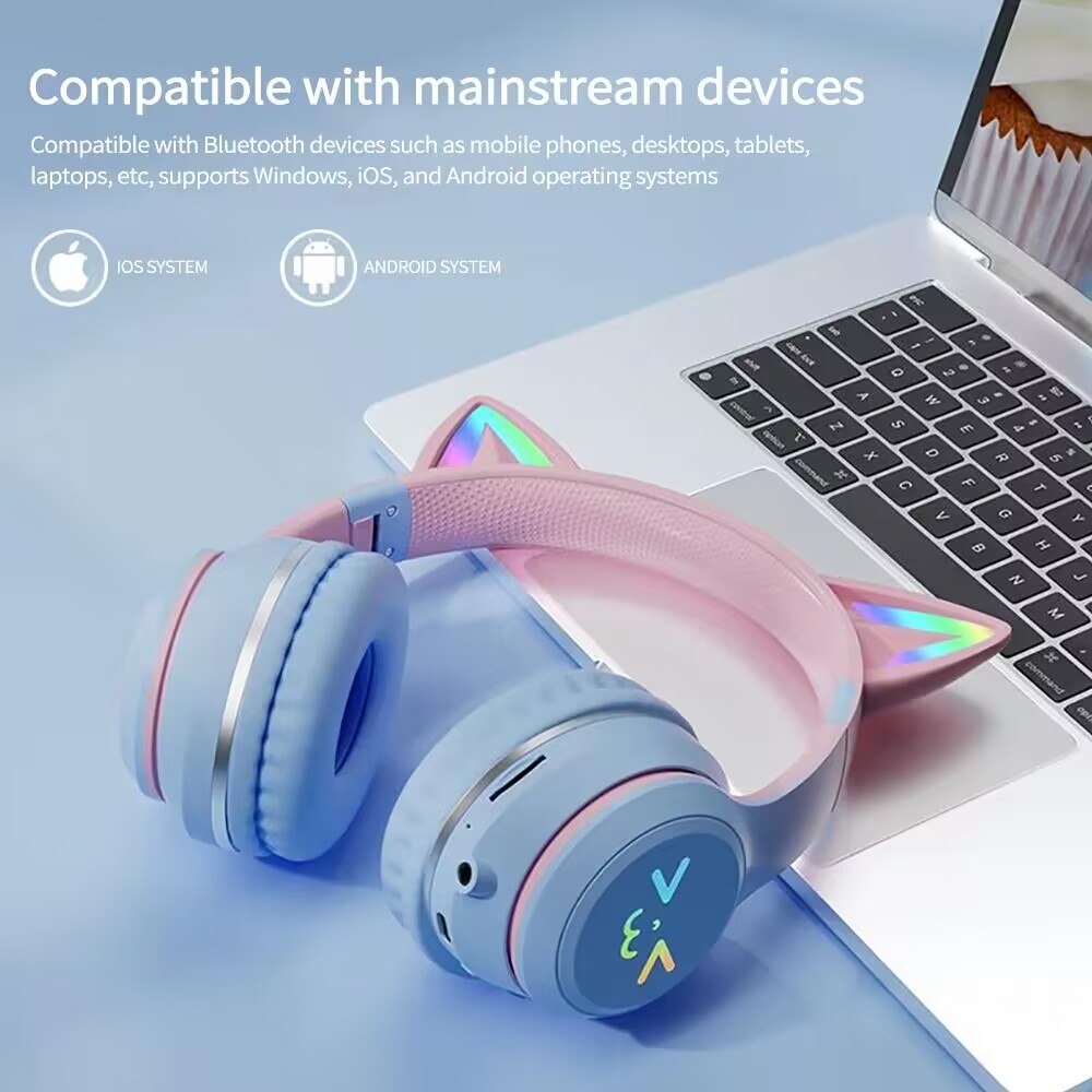 RGB Glow Earphones Wireless Ea - Gaming Headset With Mic Rgb ulasan dan harga