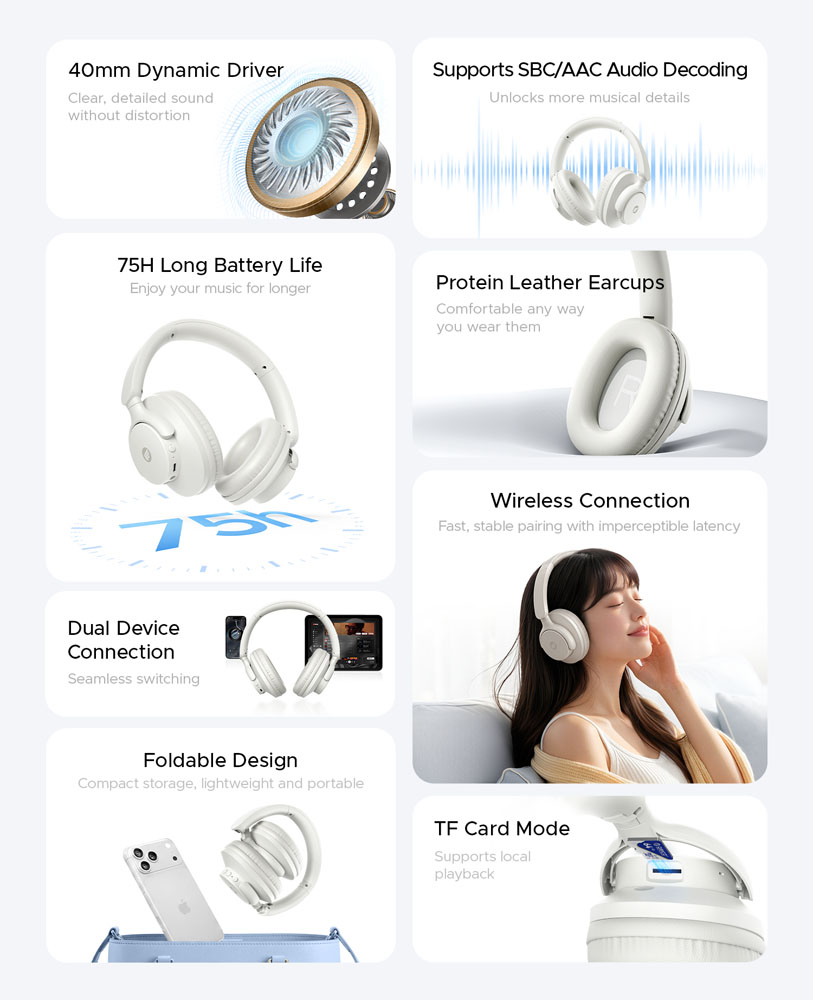 ORICO Wireless Over-Ear Blueto - Anc Wireless Over Ear Headphones ulasan dan harga