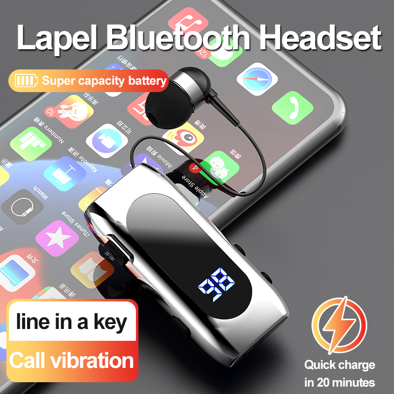 K55 Lapel Bluetooth Headset Li - Type C Wired Earphones With Mic ulasan dan harga