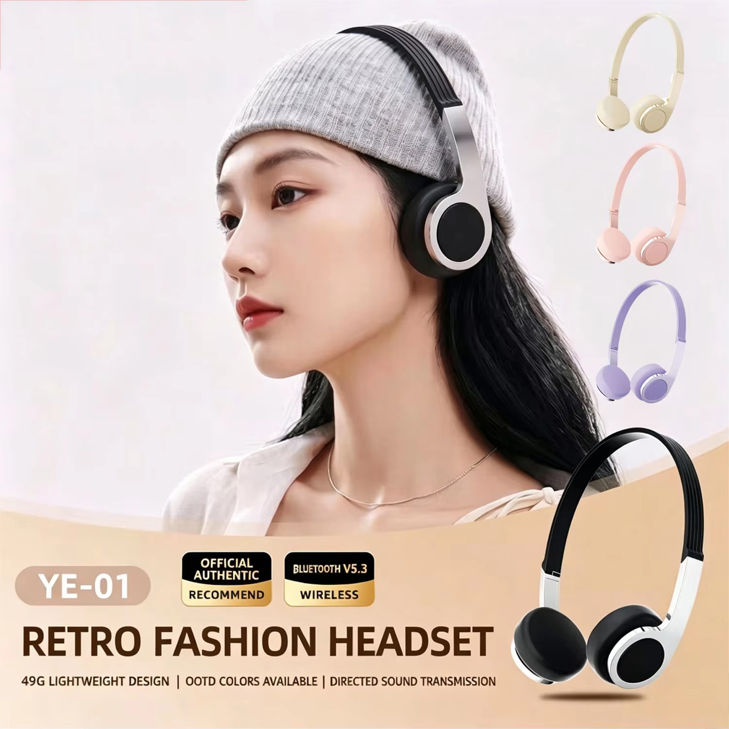 New Retro Compact Over-Ear Blu - Anc Wireless Over Ear Headphones ulasan dan harga