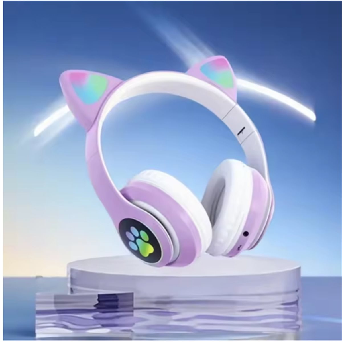 DT75BG Cute Cat Ear Bluetooth  - Cat Ear Bluetooth Headset Led ulasan dan harga